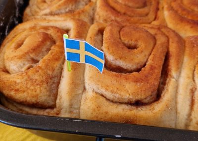 Europäisches Buffet-Zimtschnecken selbst gebacken